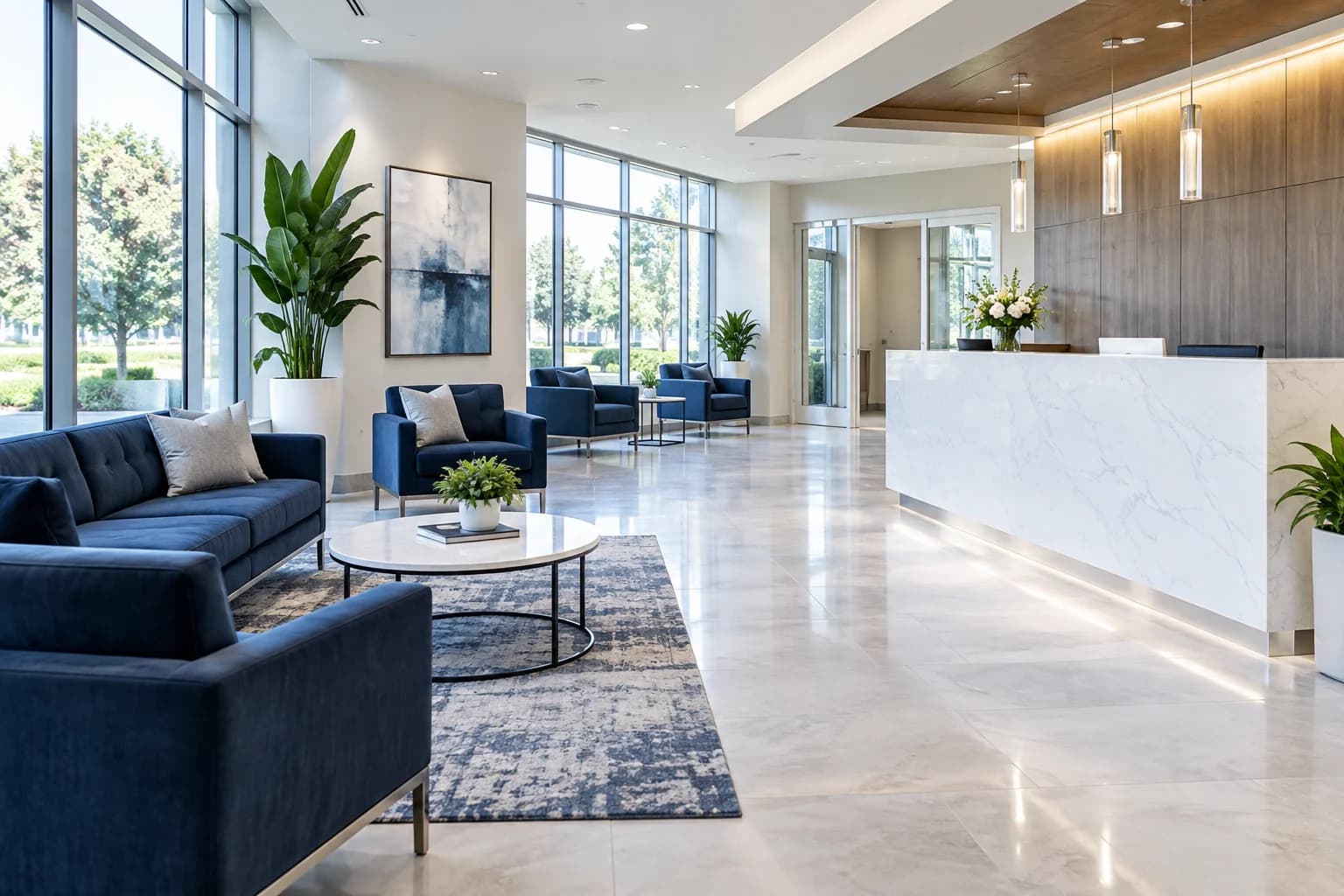 A nonclinical area of a medical office, the kind of space a scope covers. Illustrative image, not a Kissimmee job.